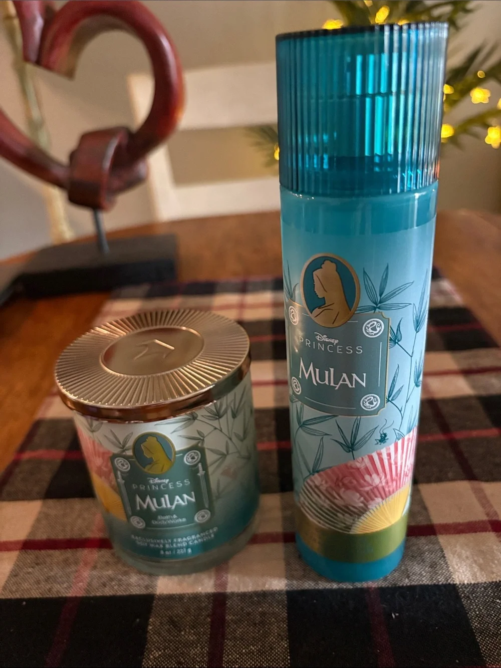 Nwt Bundle of “Disney Mulan” Body Spray & single wick candle from B&B